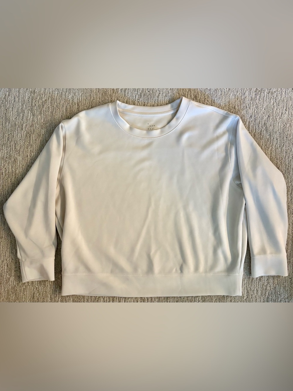 Cream Athletic Pullover - Picture 1 of 3